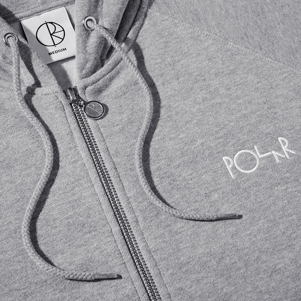 Polar Skate Co Default Zip Hoodie Heather Grey