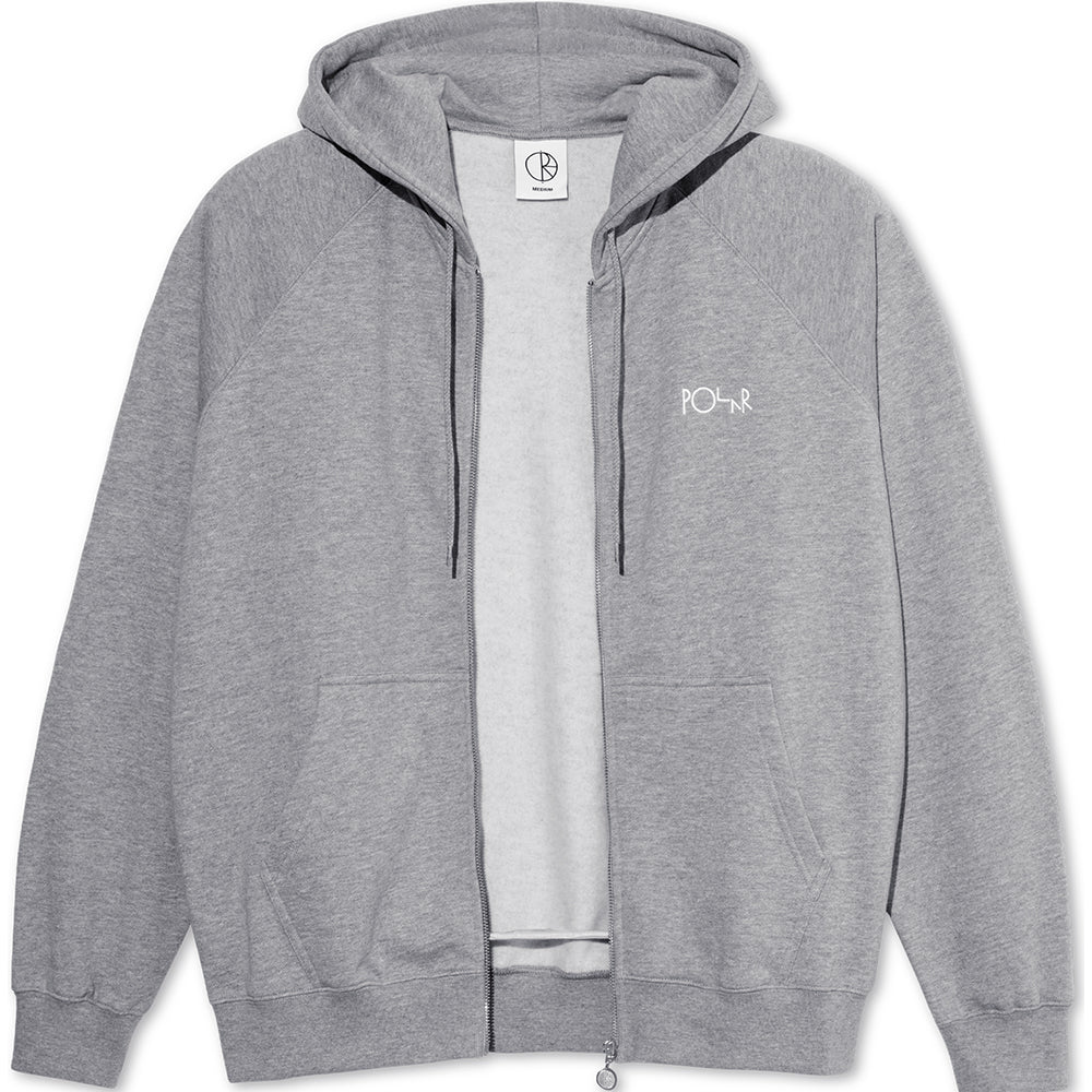 Polar Skate Co Default Zip Hoodie Heather Grey