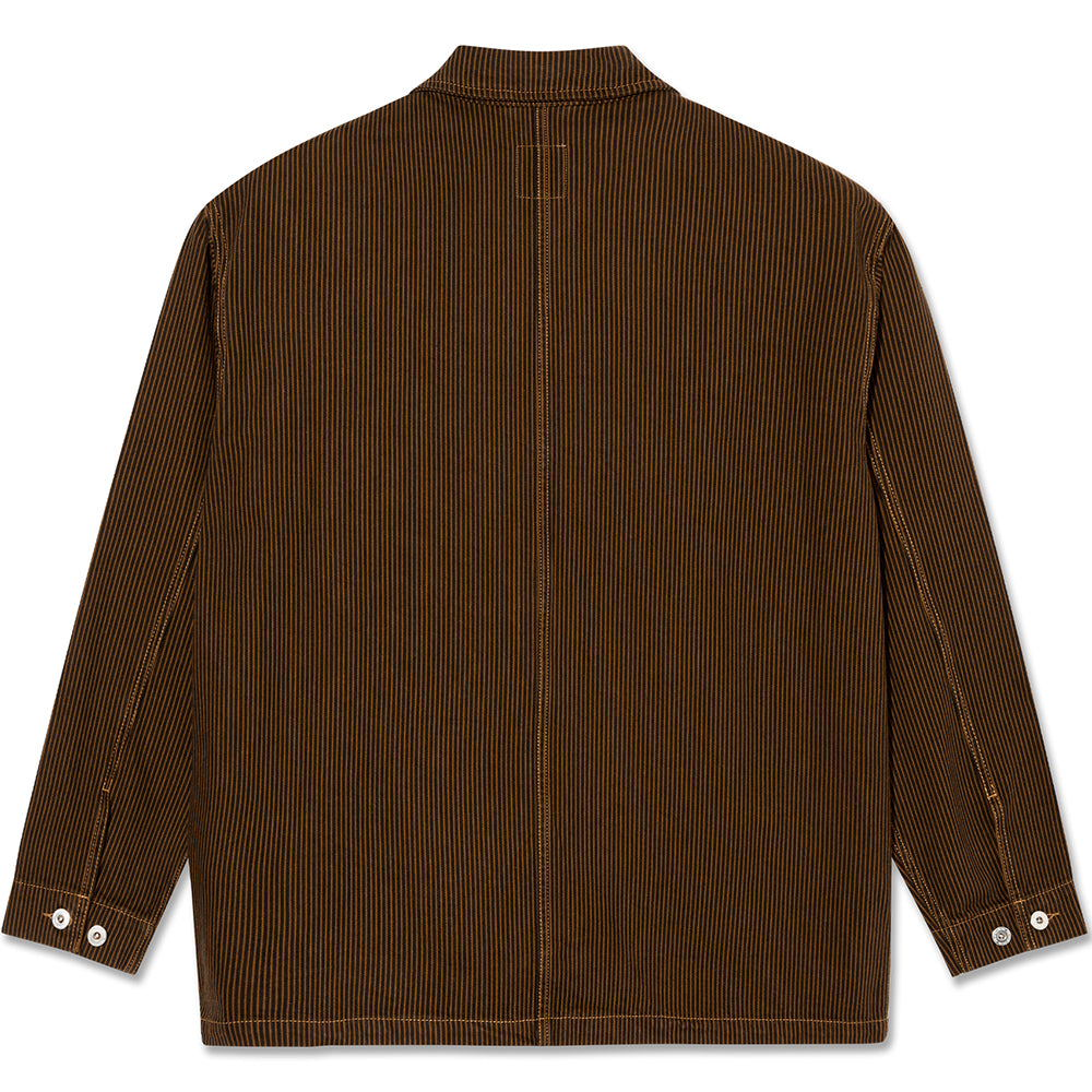 Polar Skate Co Ezra Jacket Hickory Stripe Rust
