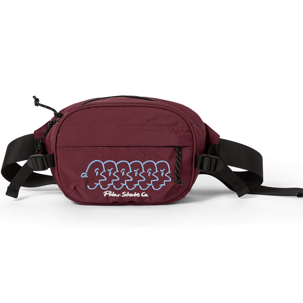 Polar Skate Co Faces Nylon Hip Bag Bordeaux