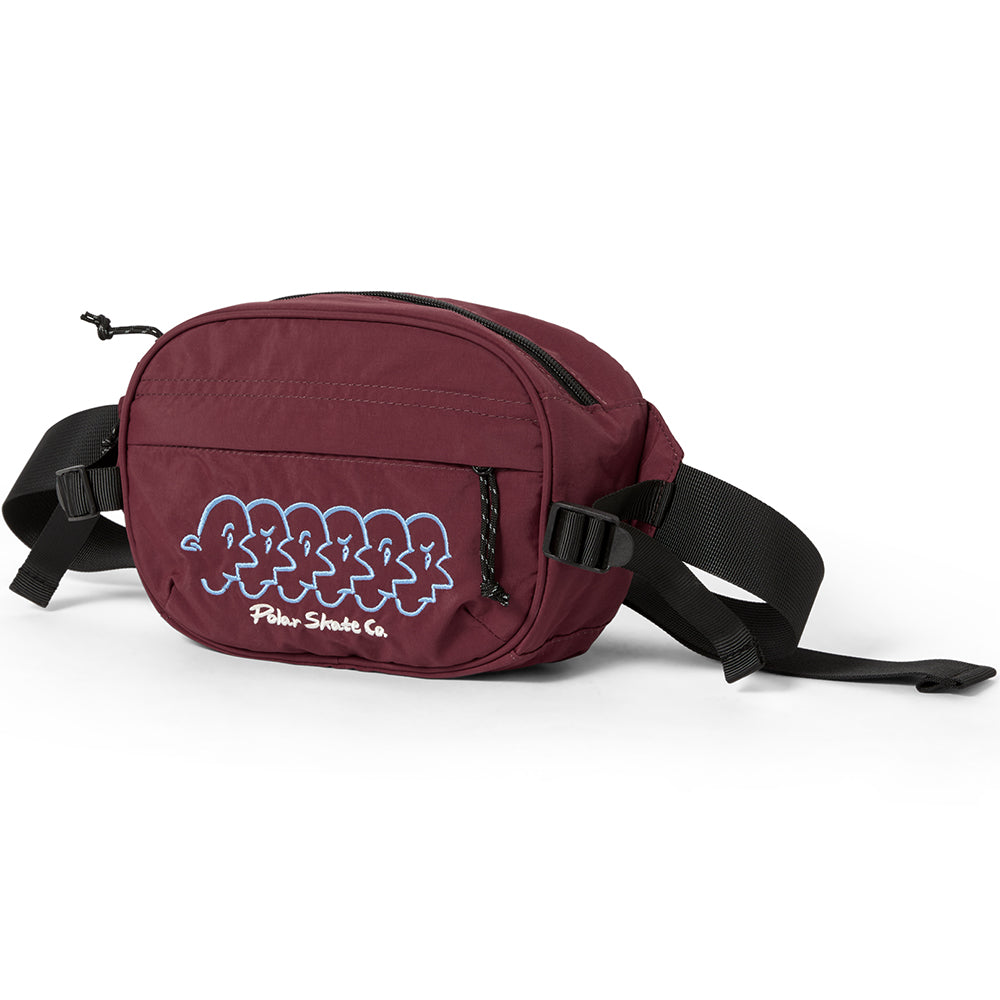 Polar Skate Co Faces Nylon Hip Bag Bordeaux