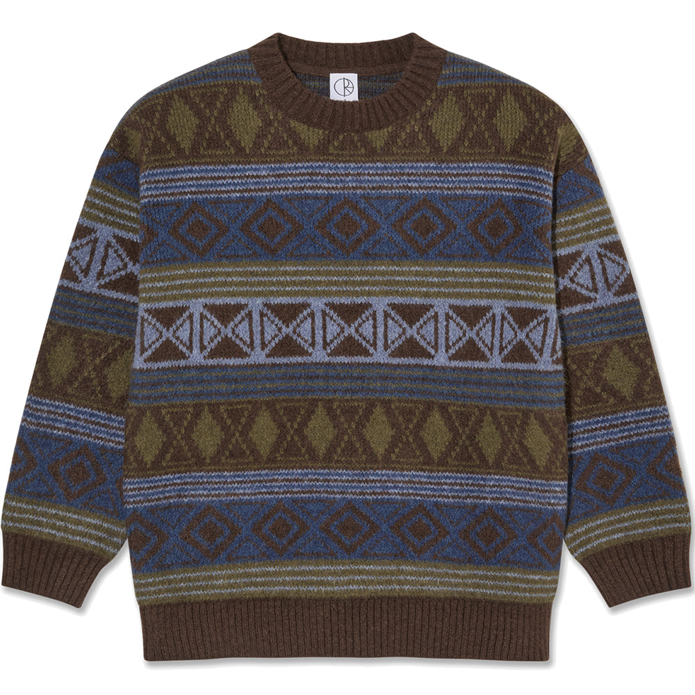 Polar Skate Co George Sweater Blue Green Mix