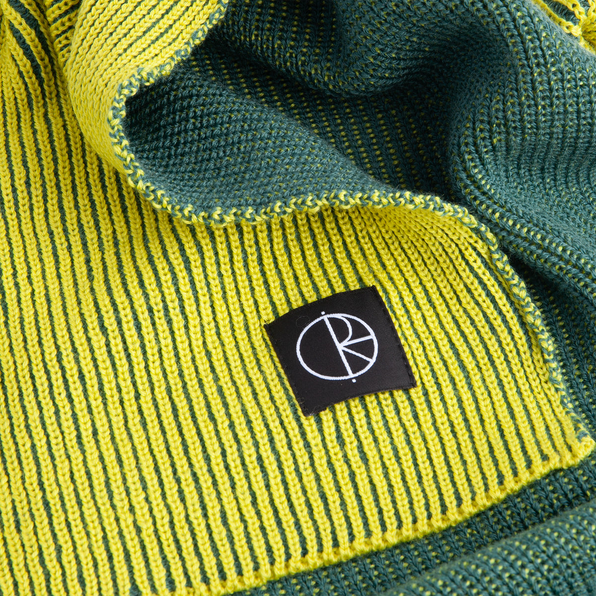 Polar Skate Co Lines Merino Scarf Chartreuse/Olive