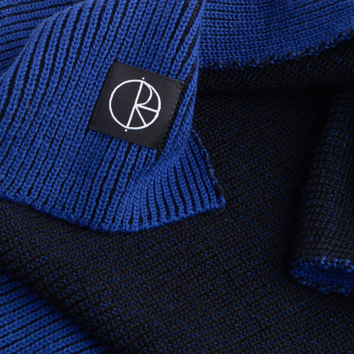 Polar Skate Co Lines Merino Scarf Egyptian Blue/Black