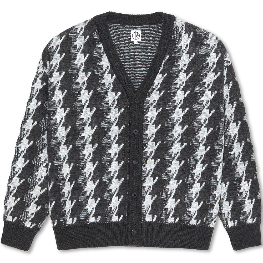 Polar Skate Co Louis Cardigan Houndstooth Grey