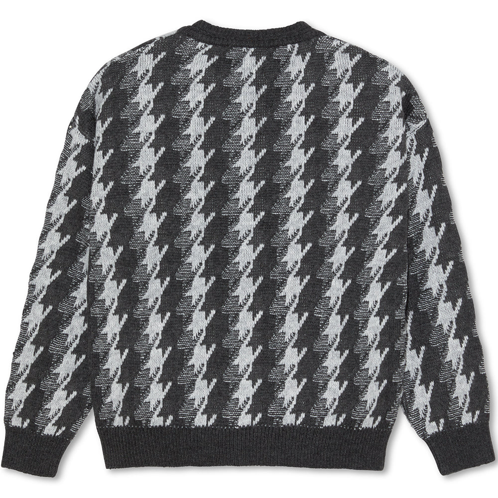 Polar Skate Co Louis Cardigan Houndstooth Grey