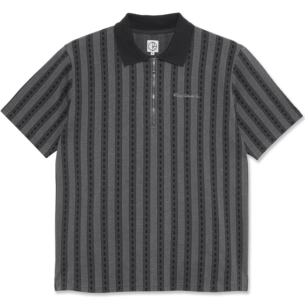 Polar Skate Co Road Zip Polo Shirt Graphite