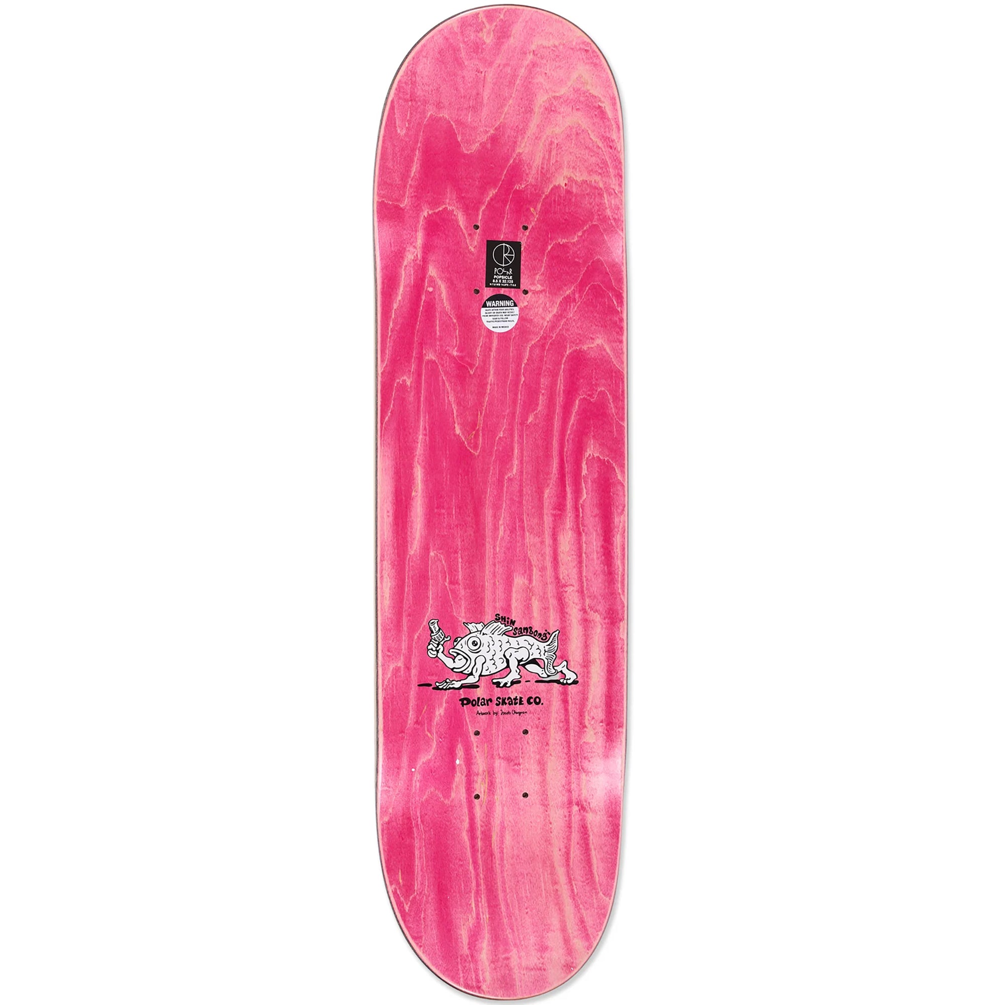 Polar Skate Co Shin Sanbongi Bongi Boy Pink Skateboard Deck 8.5"