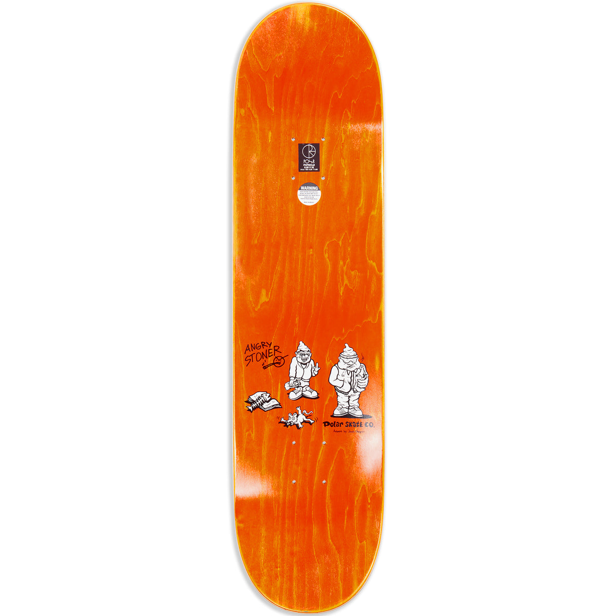Polar Skate Co Up Yours! Grey Skateboard Deck 8.5"