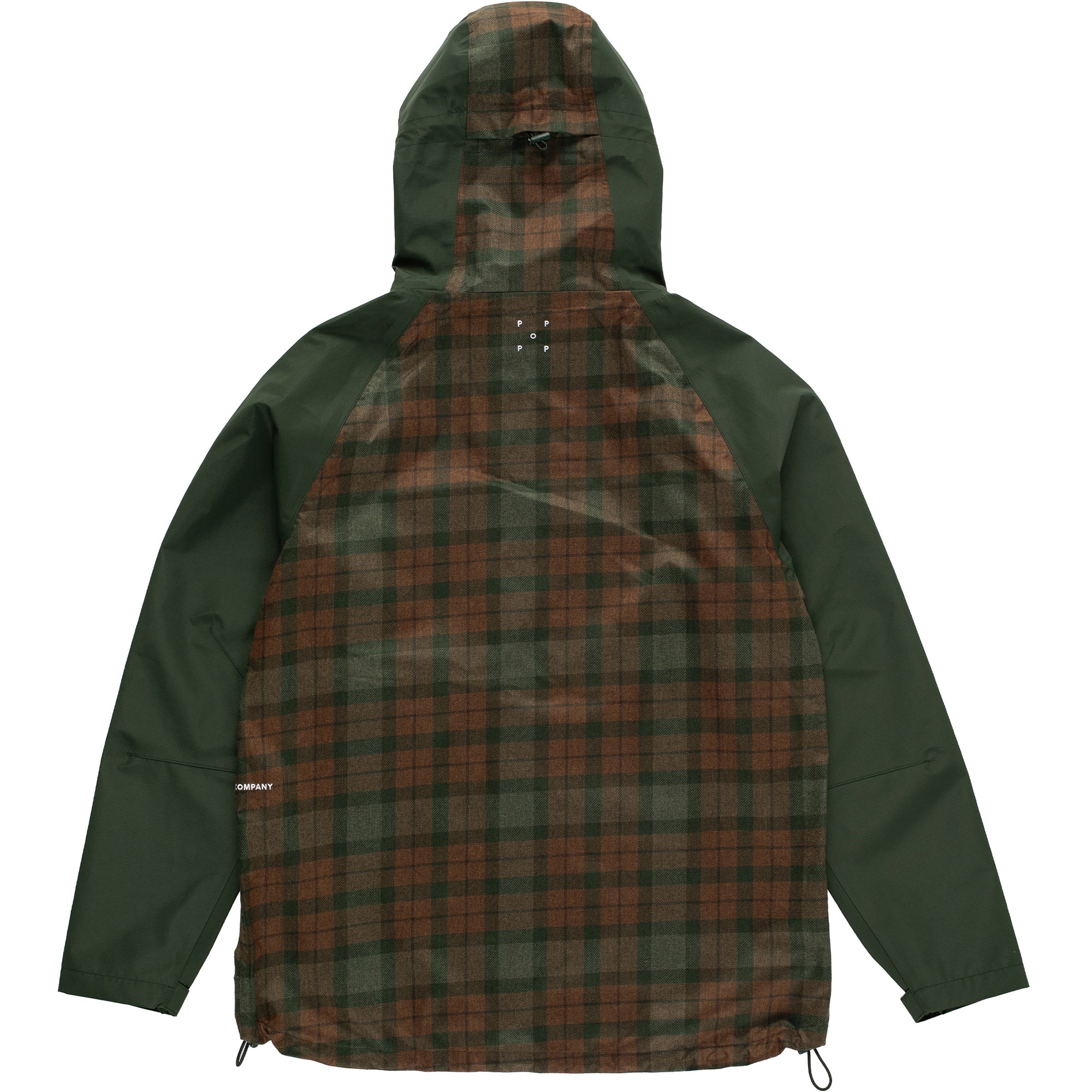Pop Trading Company Checked Oracle Jacket Duffel Green