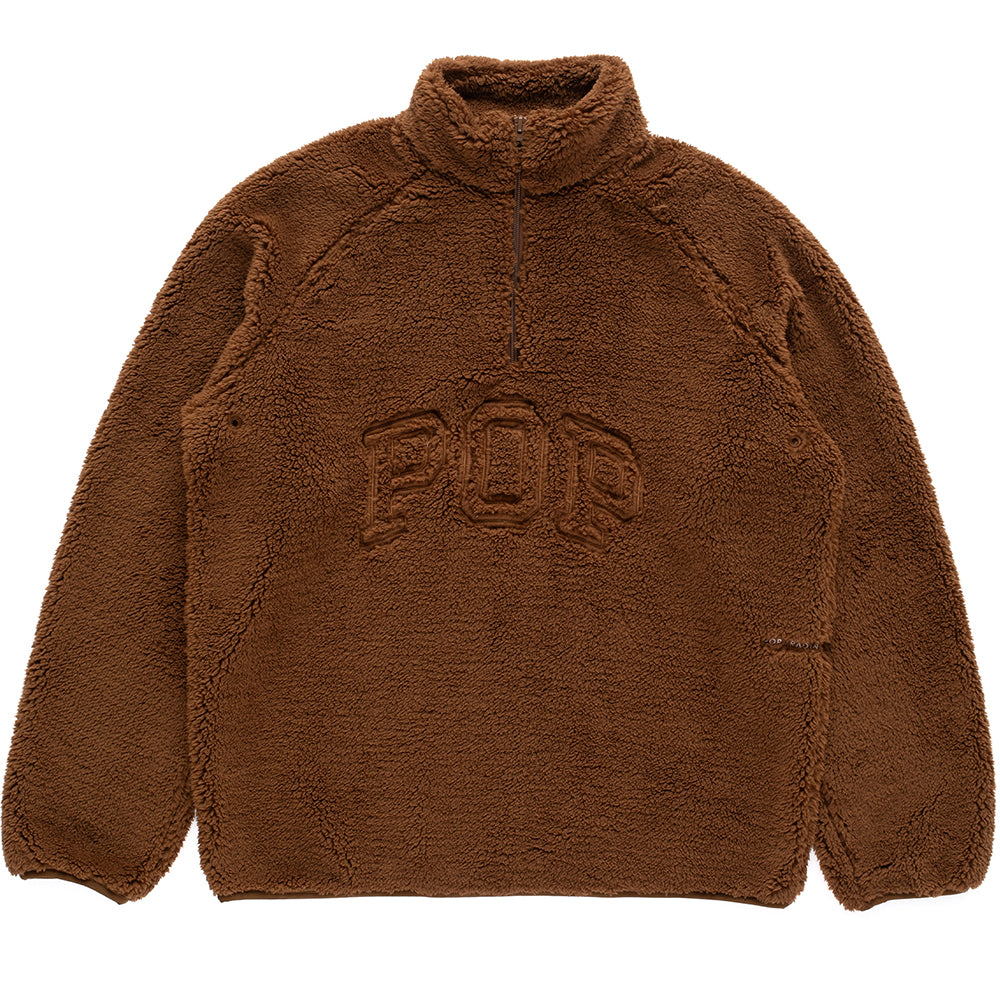 Pop Trading Company Halfzip Polar Fleece Sweat Bison