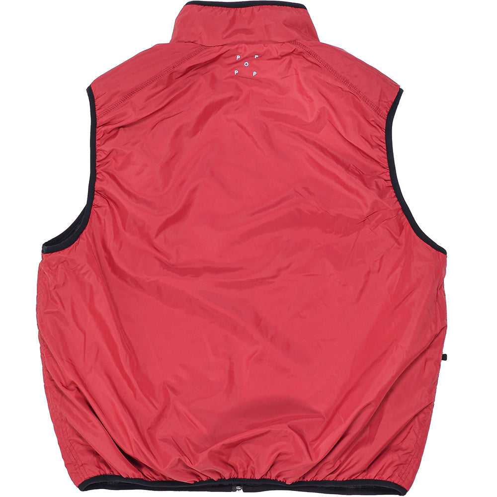 Pop Trading Company Reversible Vest Anthracite/Rio Red