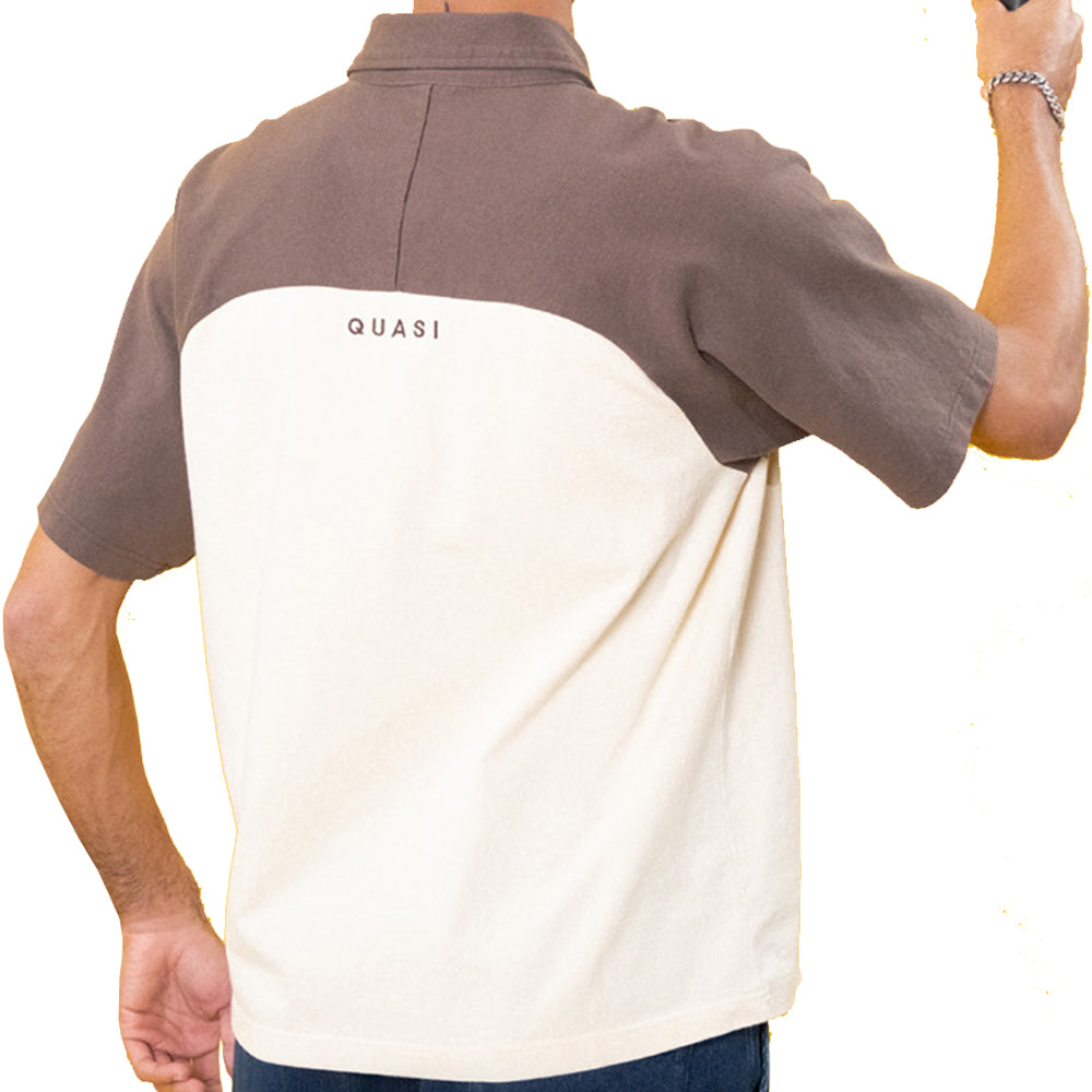 Quasi Leslie Raglan Polo Shirt Earth