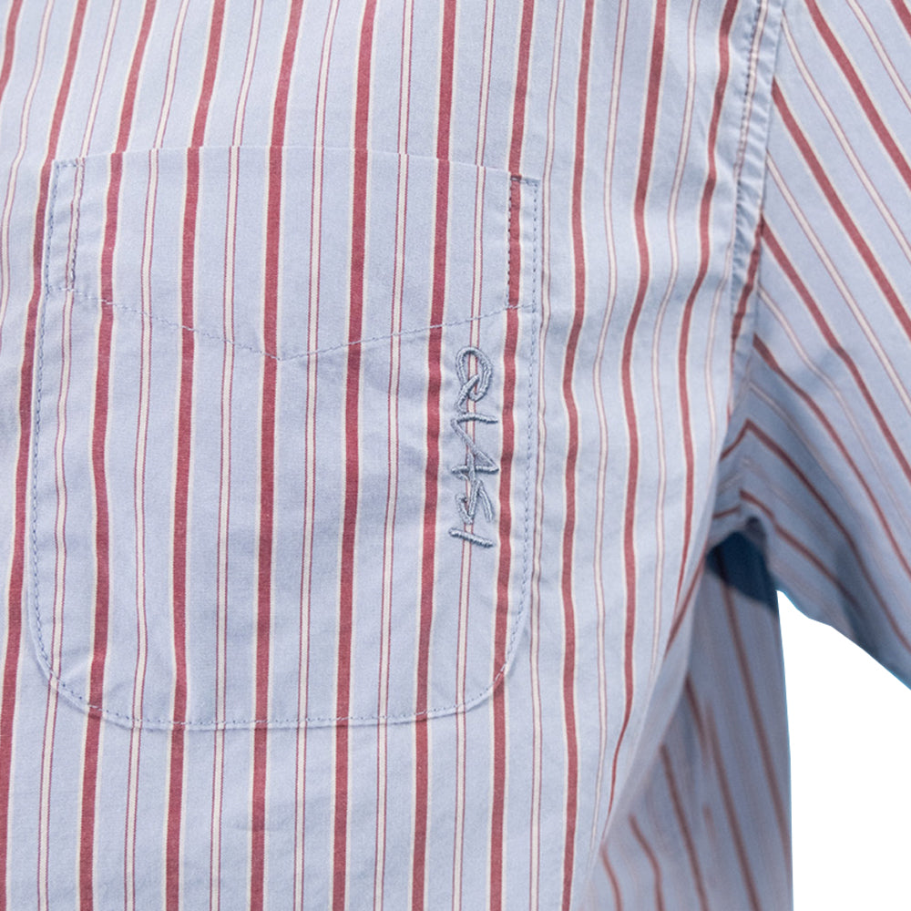 Quasi Kalvin Short Sleeve Button Up Shirt Blue