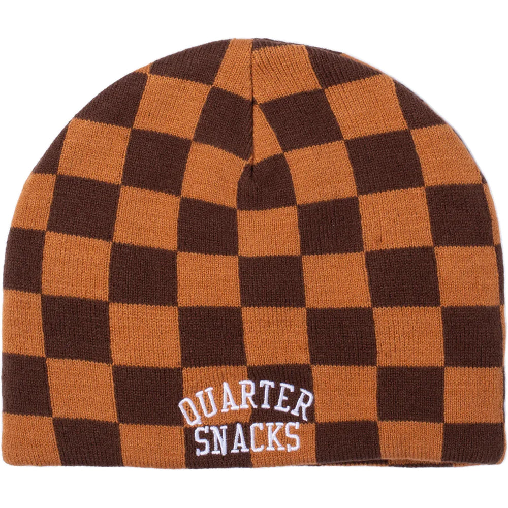 Quartersnacks Checker Arch Beanie Tan/Brown