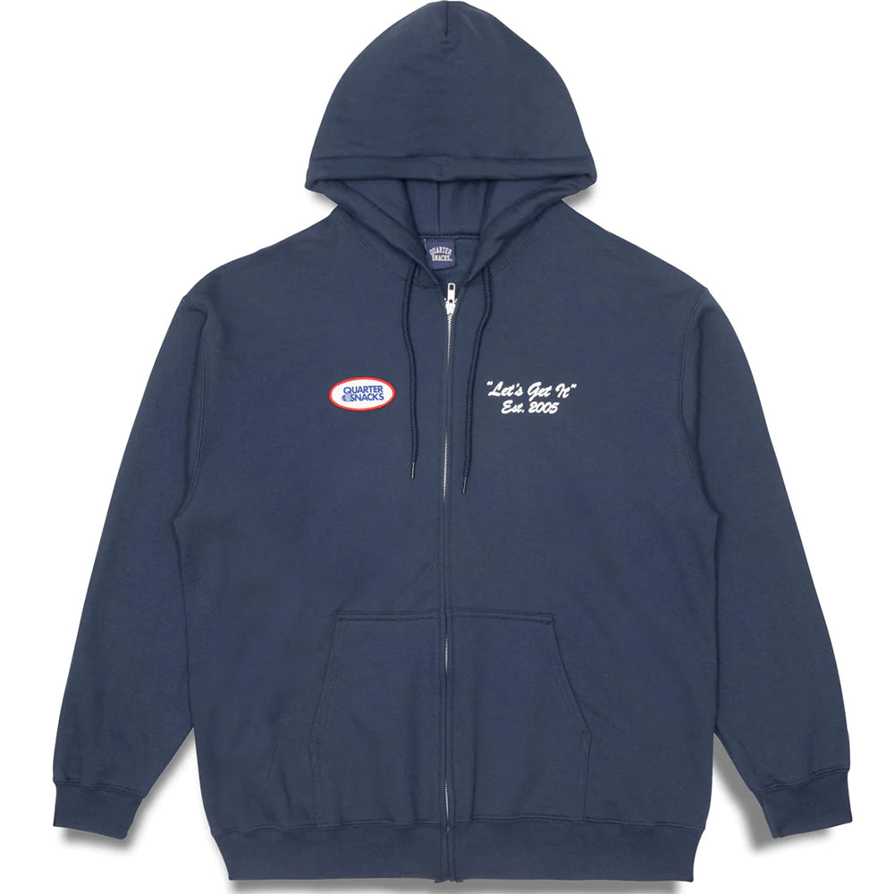 Quartersnacks Lets Get It Zip Hoody Navy