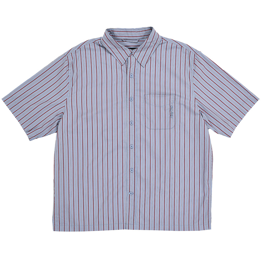 Quasi Kalvin Short Sleeve Button Up Shirt Blue