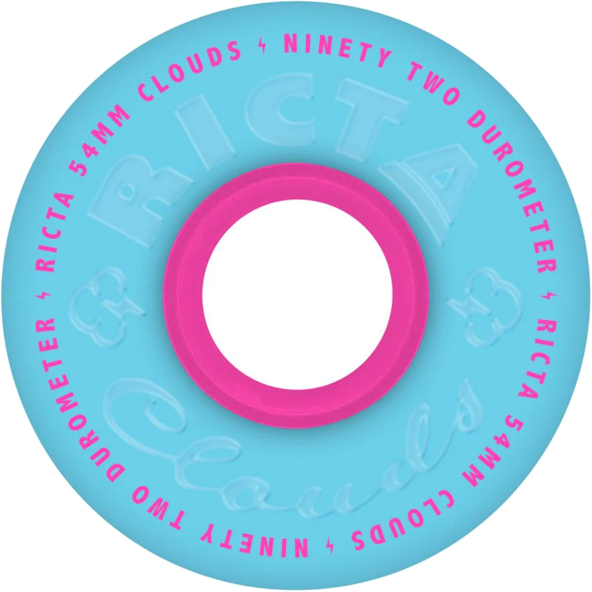Ricta Clouds Blue/Pink 92a Skateboard Wheels 54mm