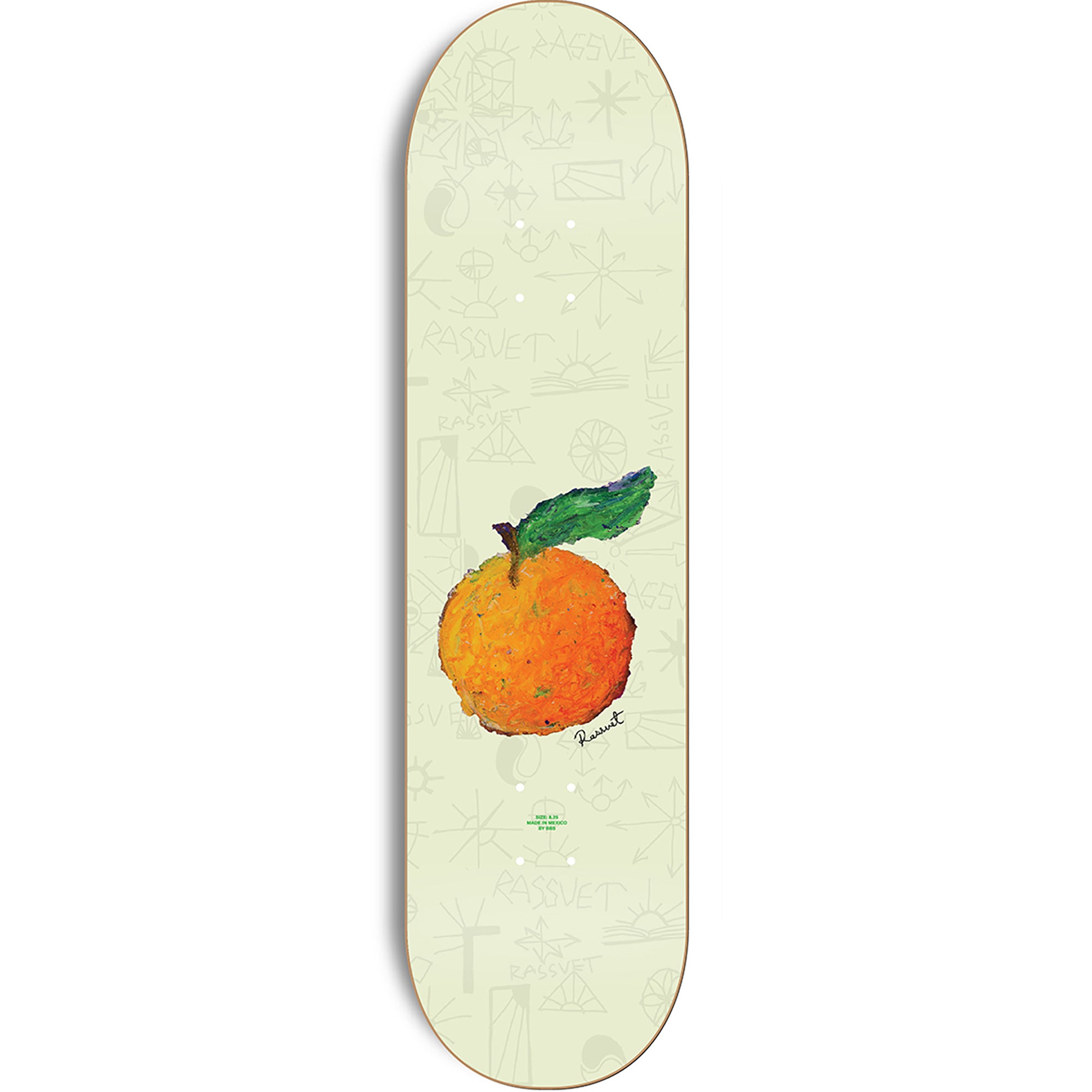 Rassvet Austyn Gillette Tangerine Skateboard Deck 8.25"