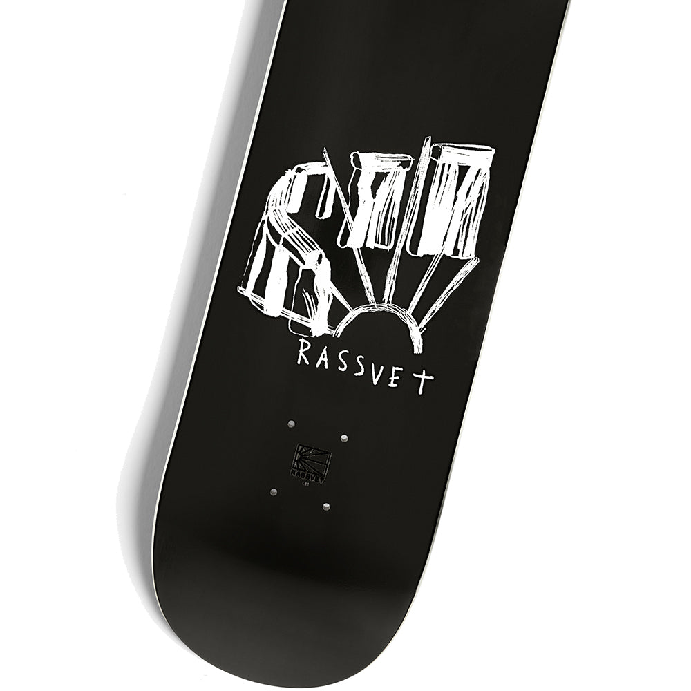 Rassvet Rock Solid Black Foil Skateboard Deck 8.5"
