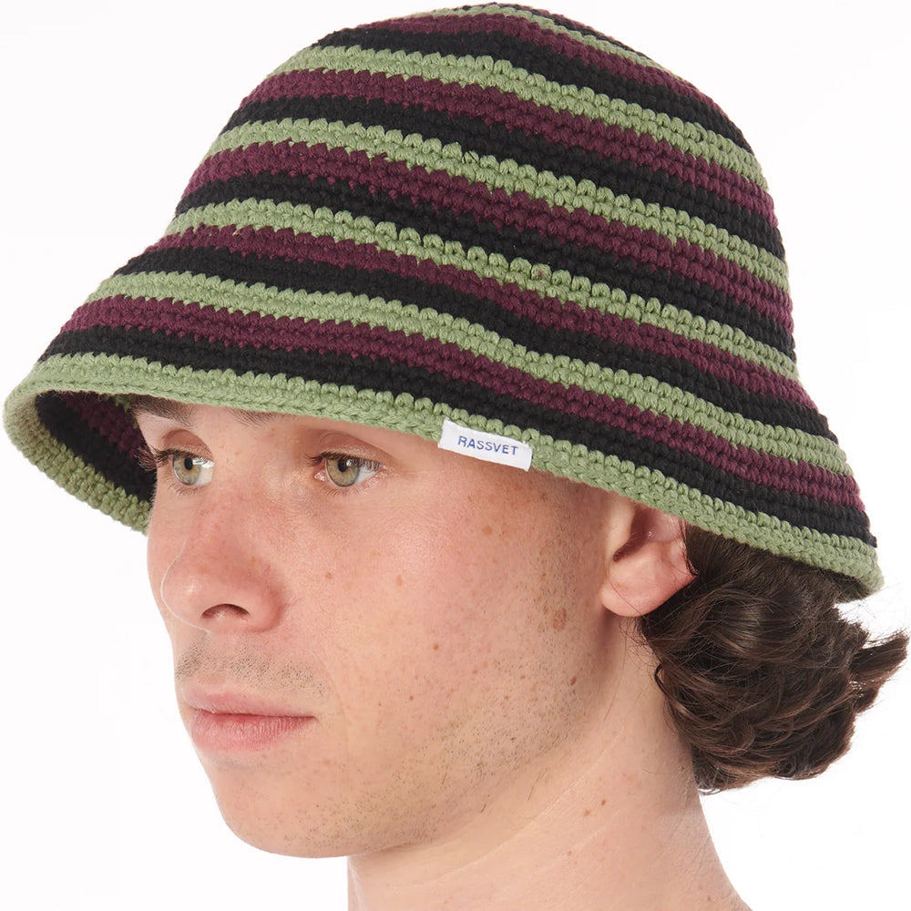 Rassvet Striped Knitted Bucket Hat