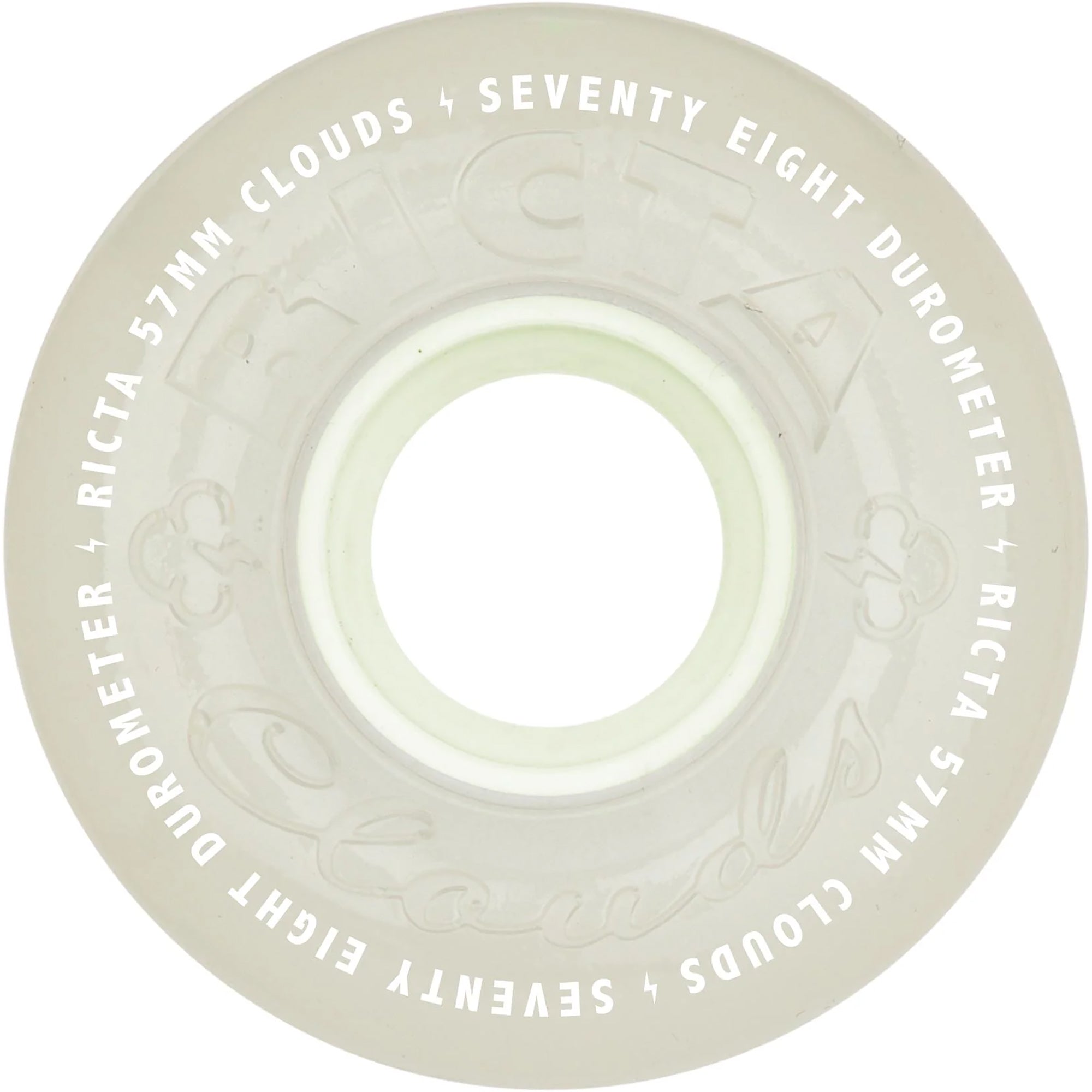 Ricta Clouds Aqua Glow In The Dark 78a Skateboard Wheels 57mm