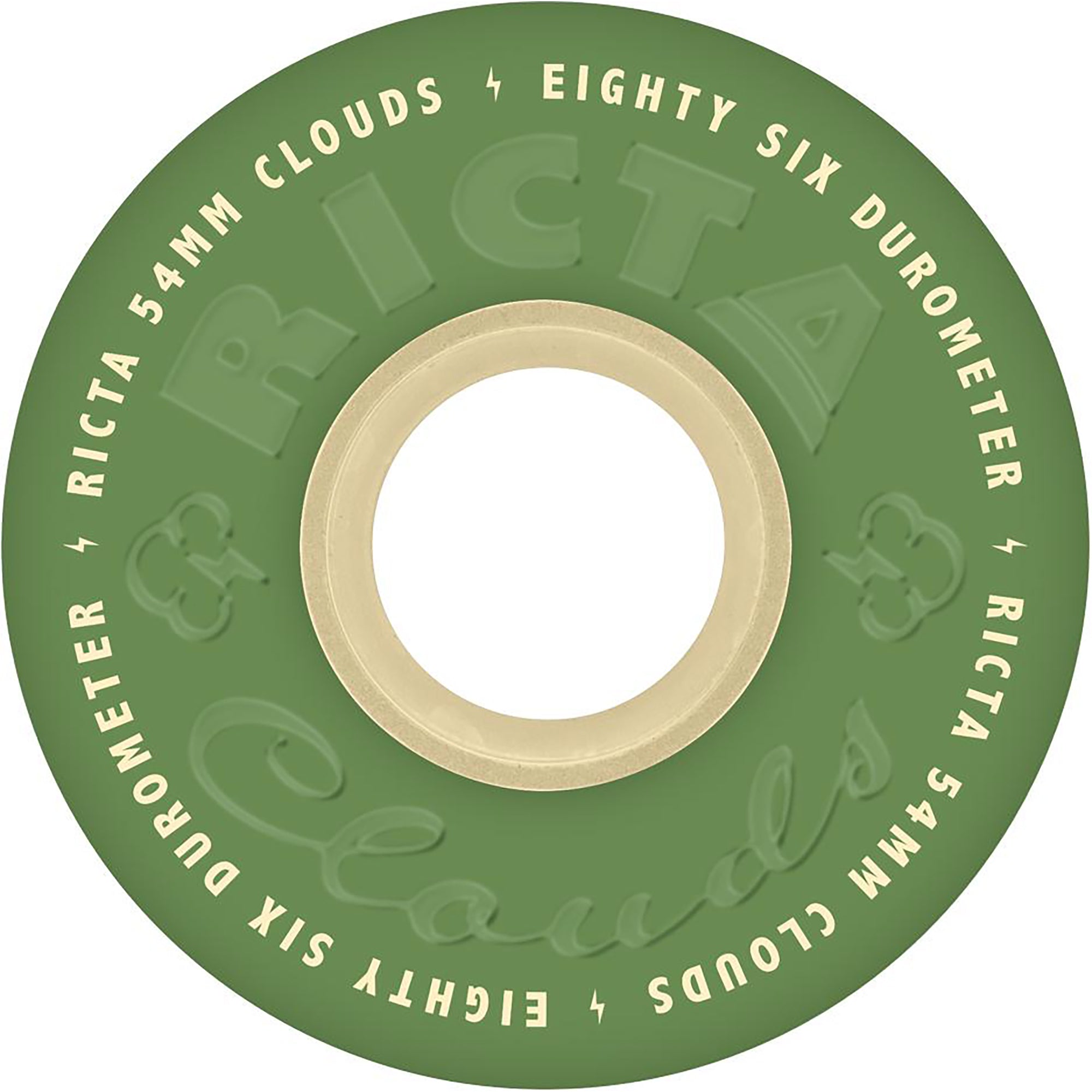 Ricta Clouds Green/Natural 86a Skateboard Wheels 54mm