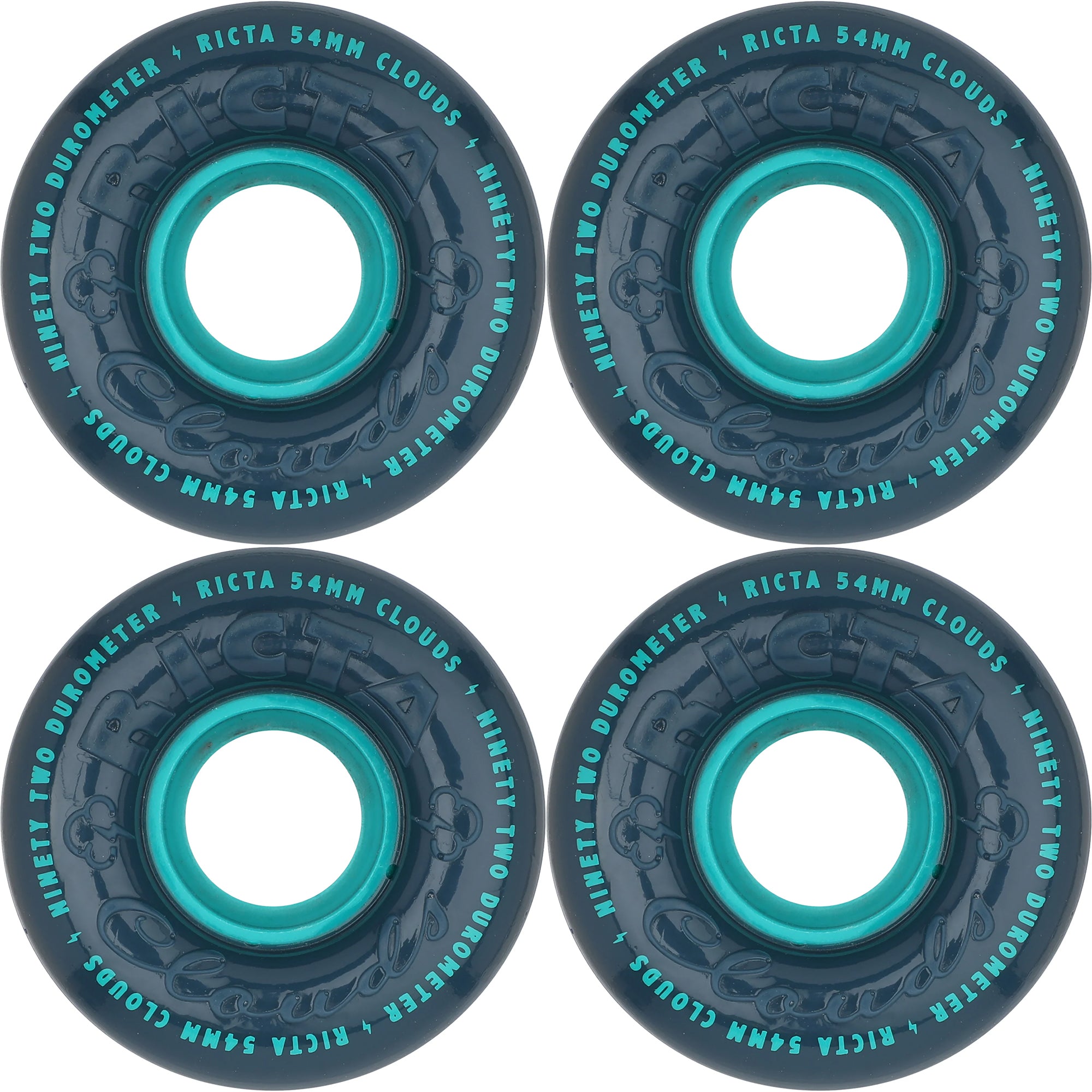 Ricta Clouds Navy 92a Skateboard Wheels 54mm