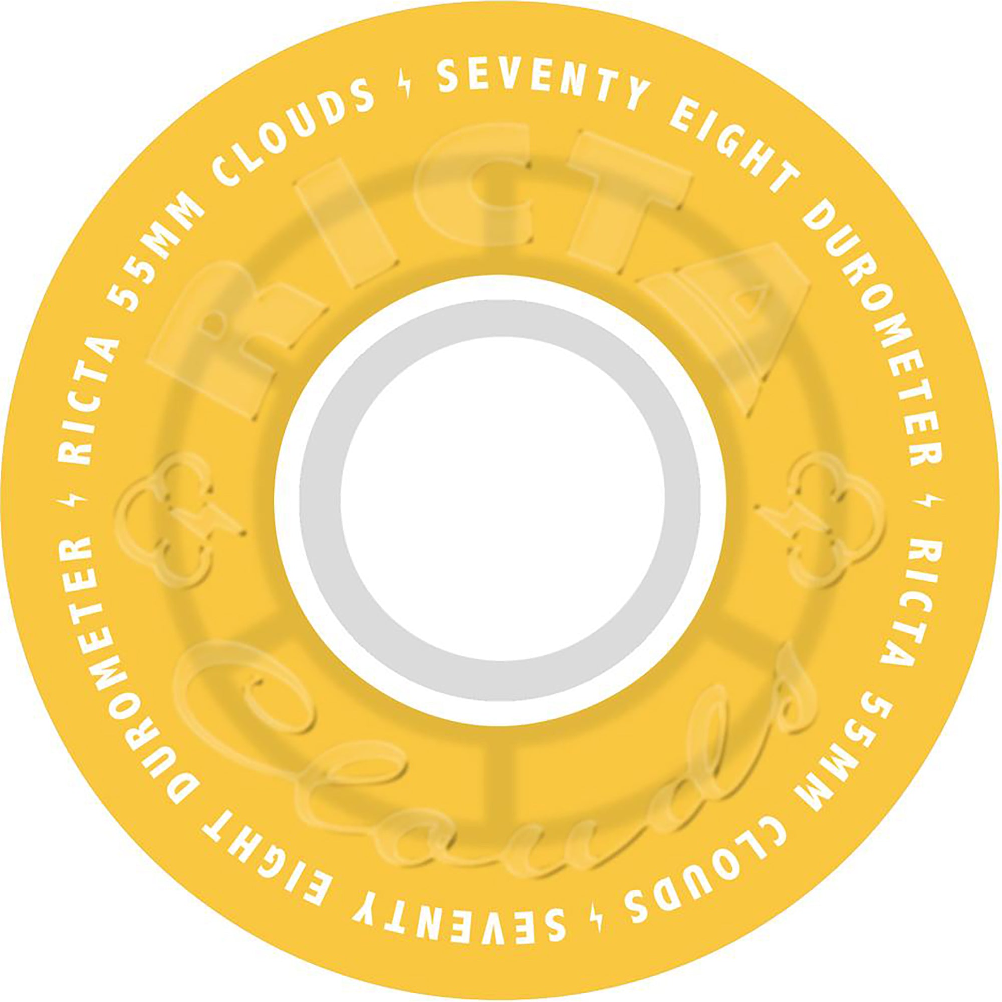 Ricta Clouds Transparent Citrus/White 78a Skateboard Wheels 55mm