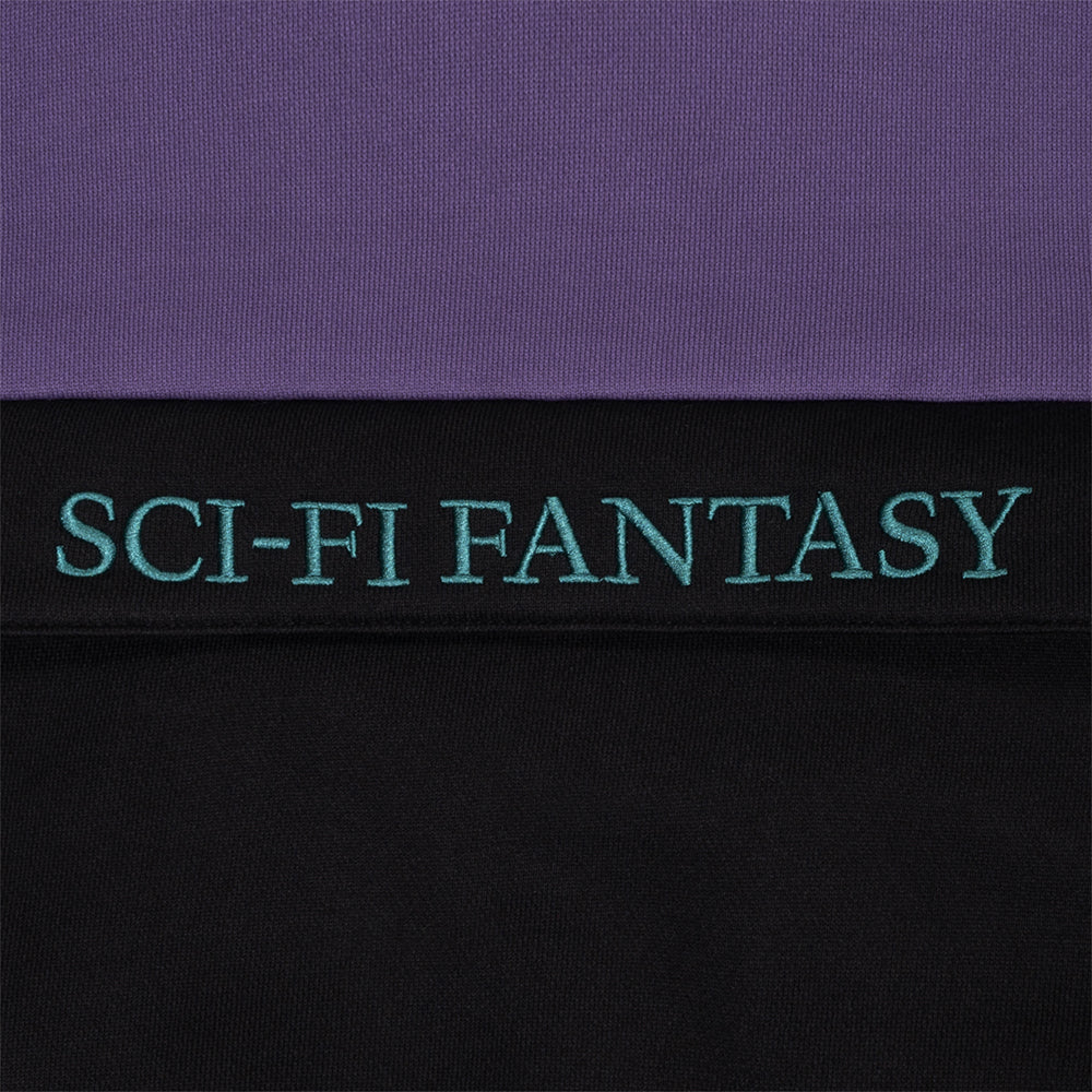 Sci-Fi Fantasy Colour Blocked Hood Purple/Black