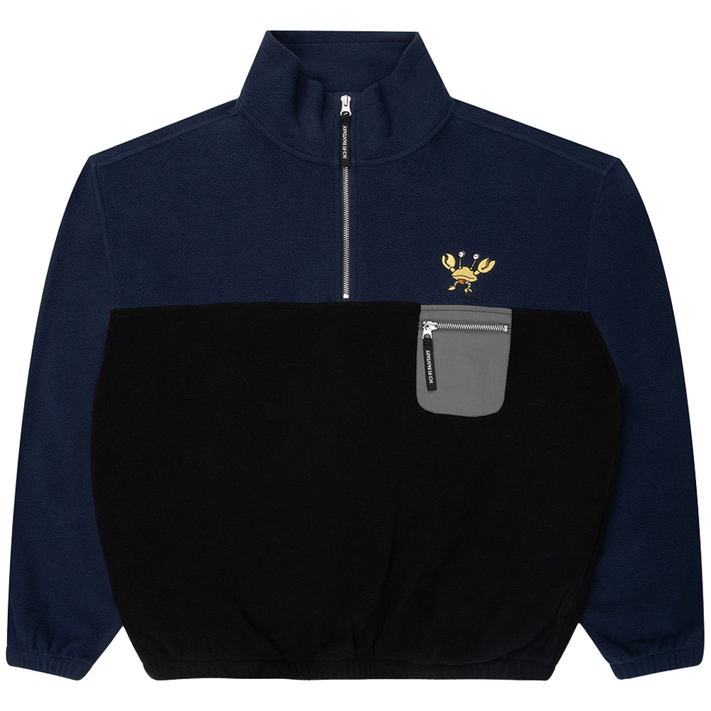 Sci-Fi Fantasy Crab Quarter Zip Black