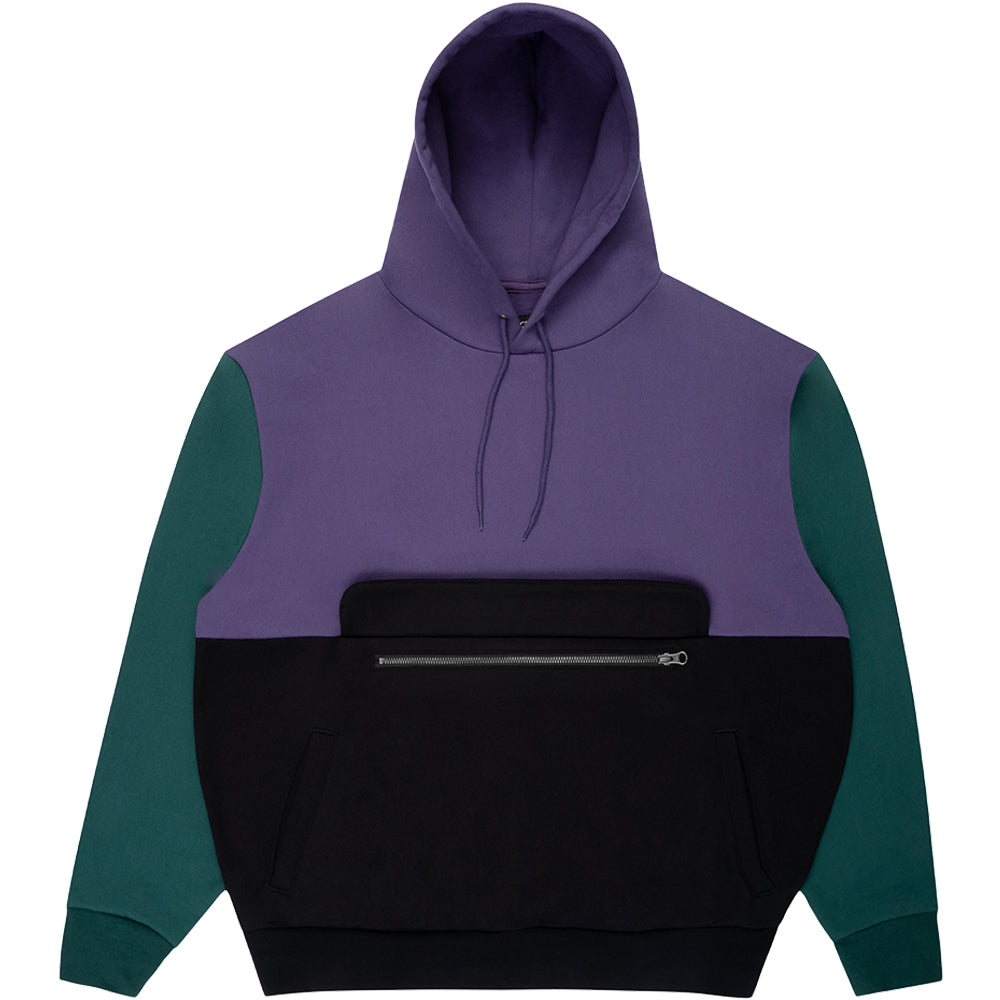 Sci-Fi Fantasy Colour Blocked Hood Purple/Black
