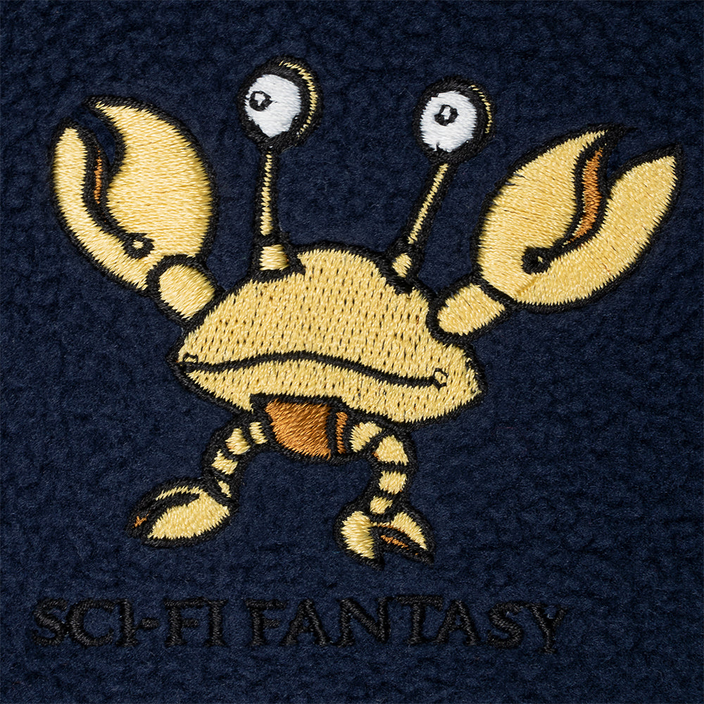 Sci-Fi Fantasy Crab Quarter Zip Black