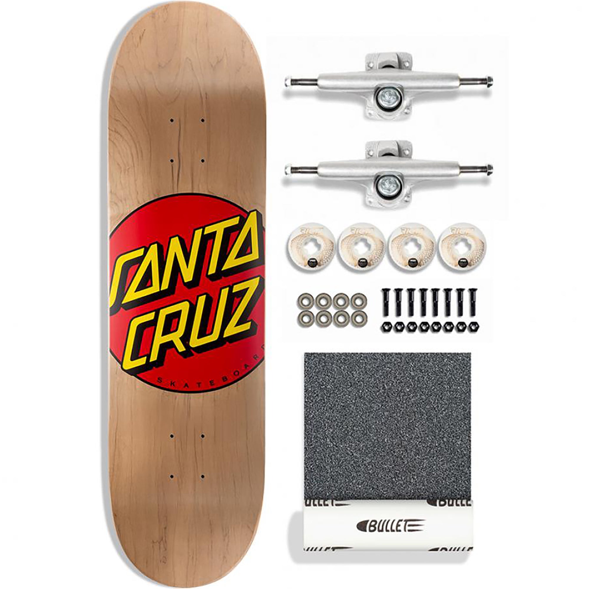 Santa Cruz Classic Dot Complete Skateboard Kit with Ricta 8.375"