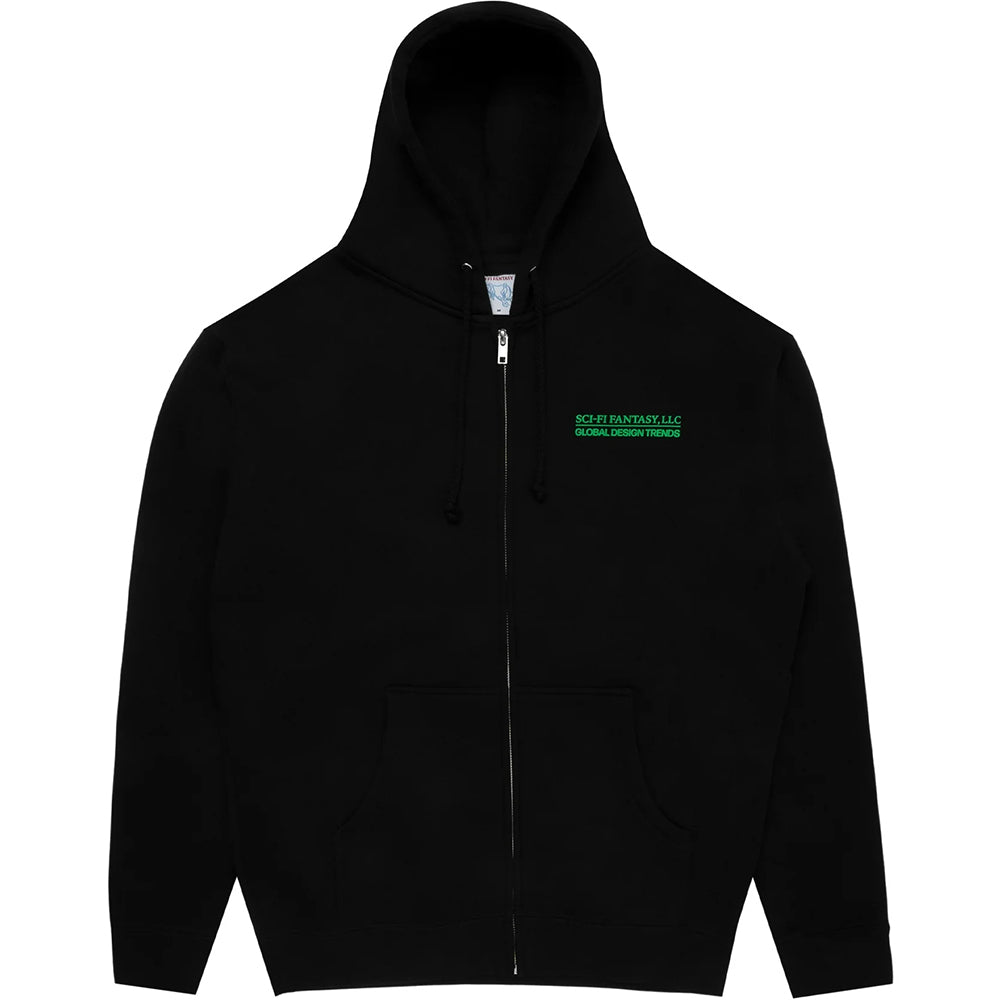 Sci-Fi Fantasy Design Trends Zip Up Hood Black