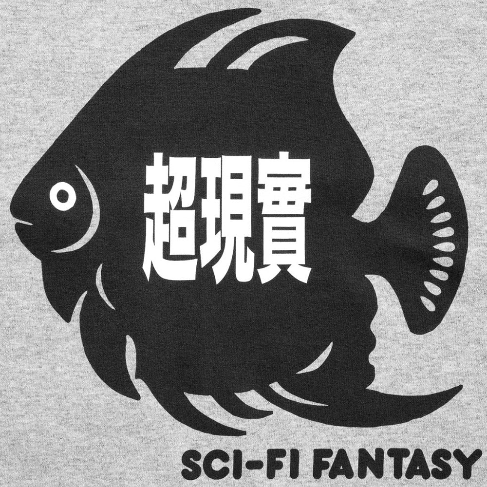 Sci-Fi Fantasy Fish Pocket Tee Heather Grey
