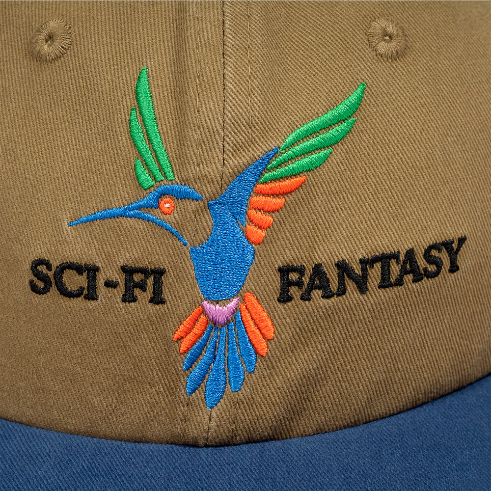 Sci-Fi Fantasy Humming Bird Hat Olive/Navy
