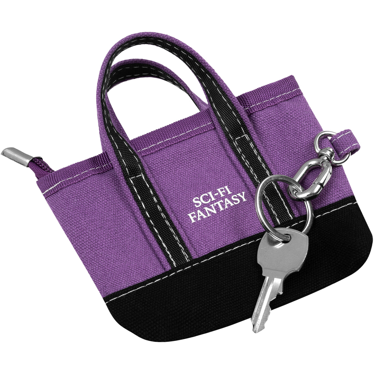 Sci-Fi Fantasy Tote Keychain Purple