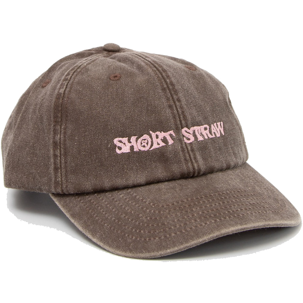 Short Straw Cap Brown/Pink
