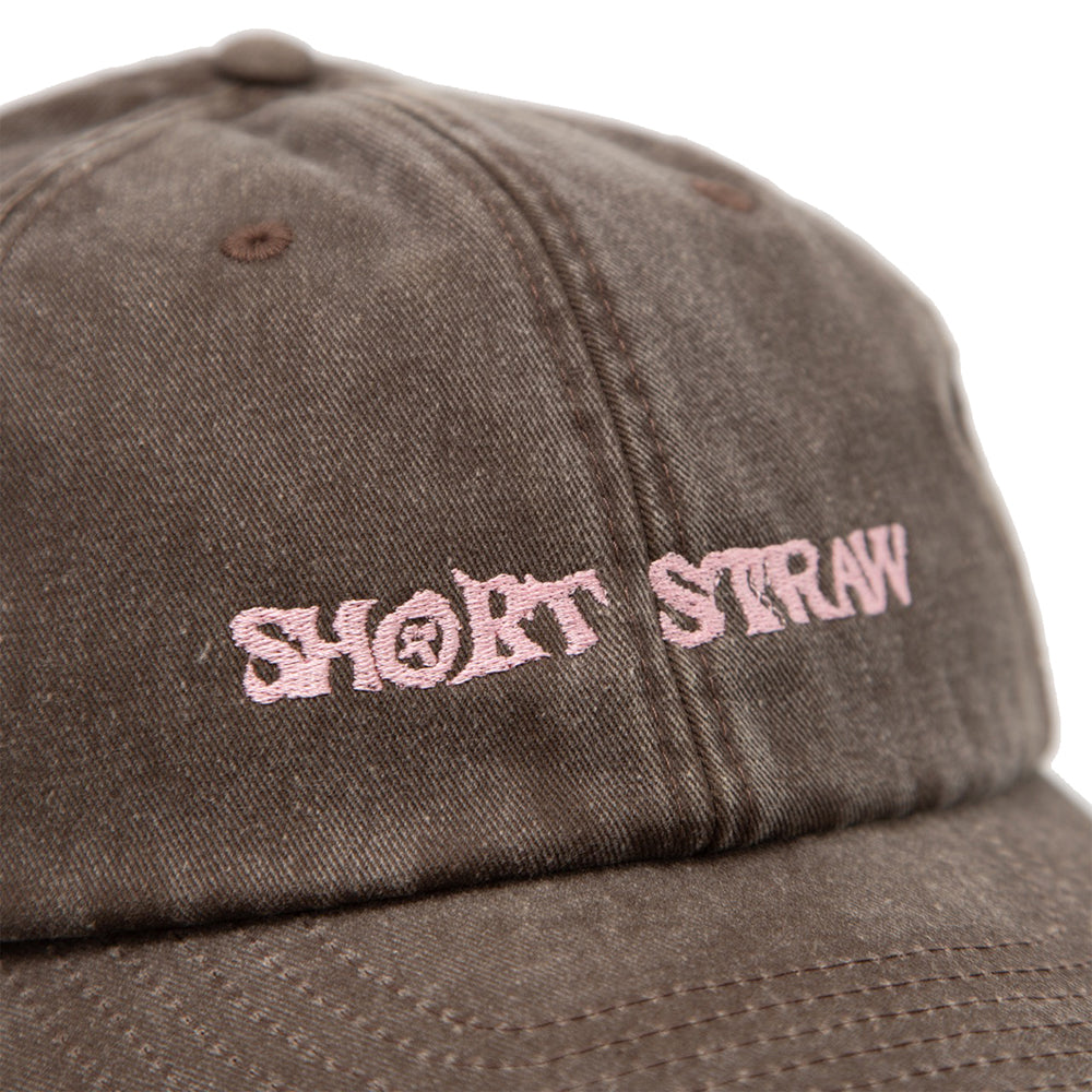 Short Straw Cap Brown/Pink