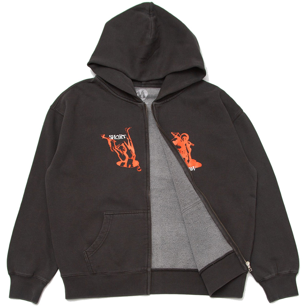 Short Straw Divorce Zip Enby Hood Black