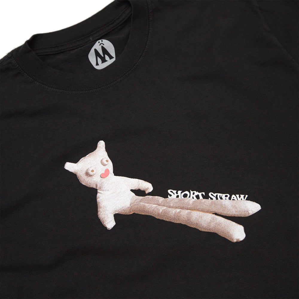 Short Straw Legsley Classic Fit T Shirt Faded Black