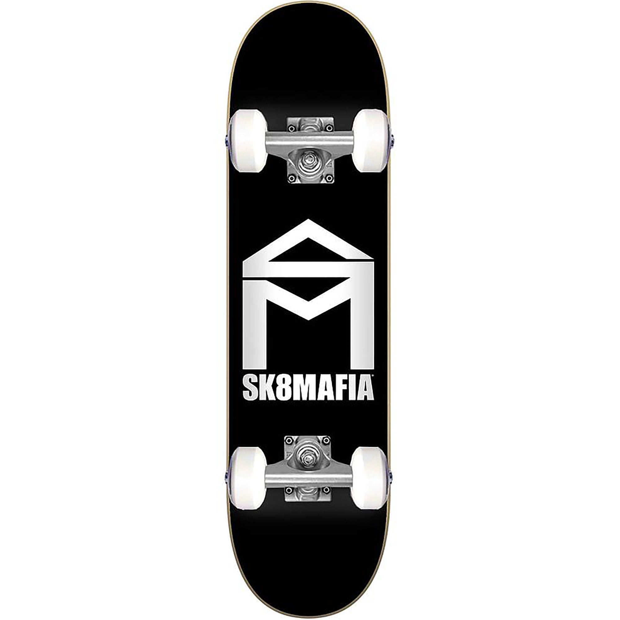 Sk8Mafia House Logo Black Micro Complete Skateboard 6"