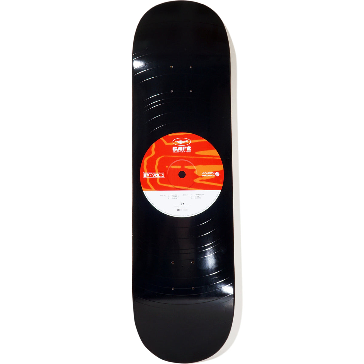 Skateboard Cafe 45 Orange Skateboard Deck 8.7"