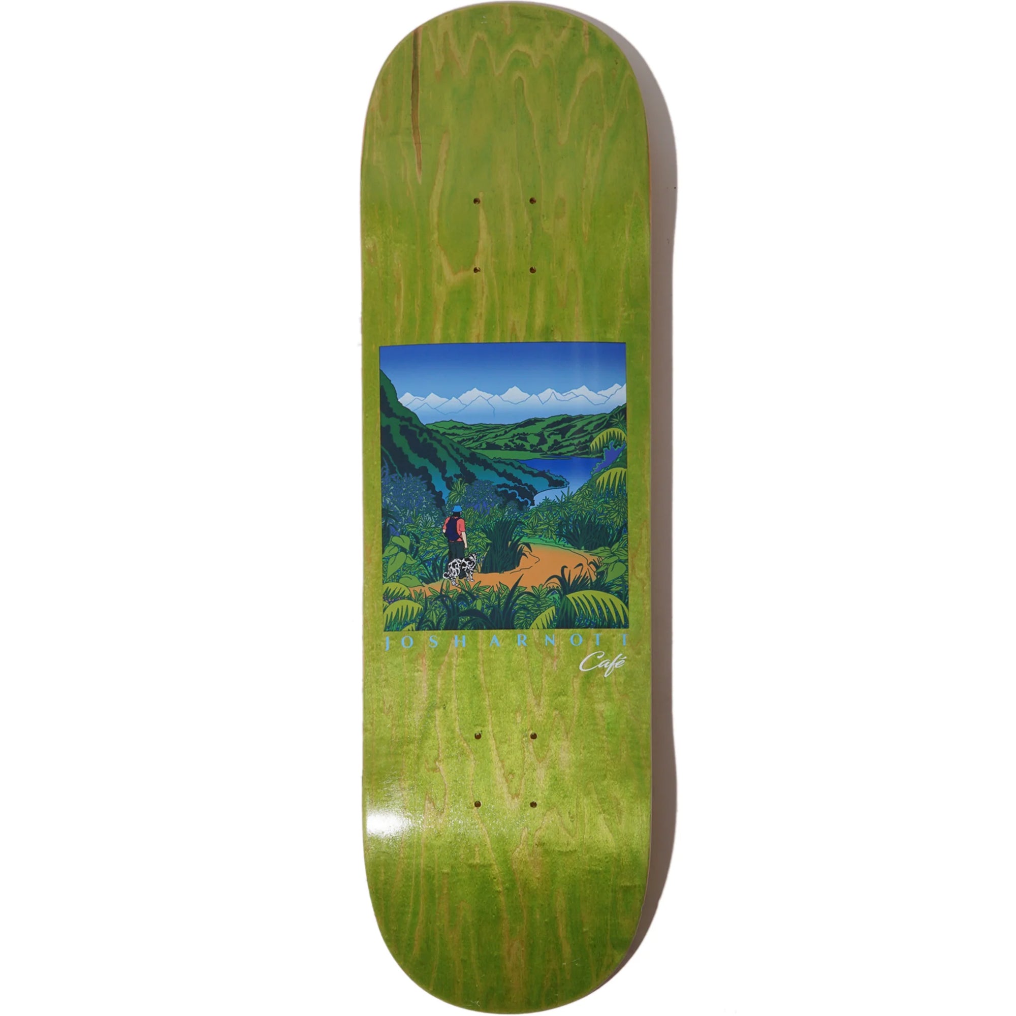 Skateboard Cafe Josh Arnott Mountains Green Skateboard Deck 8.5"