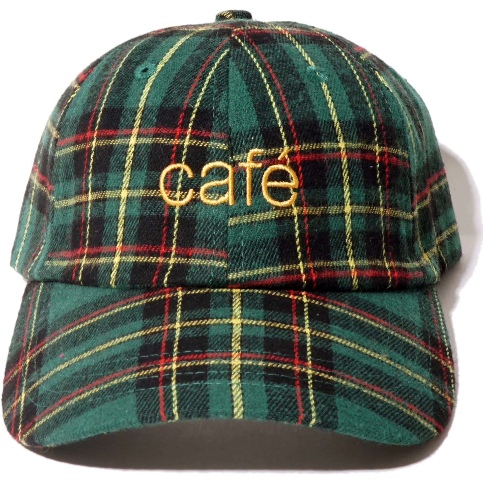 Skateboard Cafe Tartan 6 Panel Cap Green