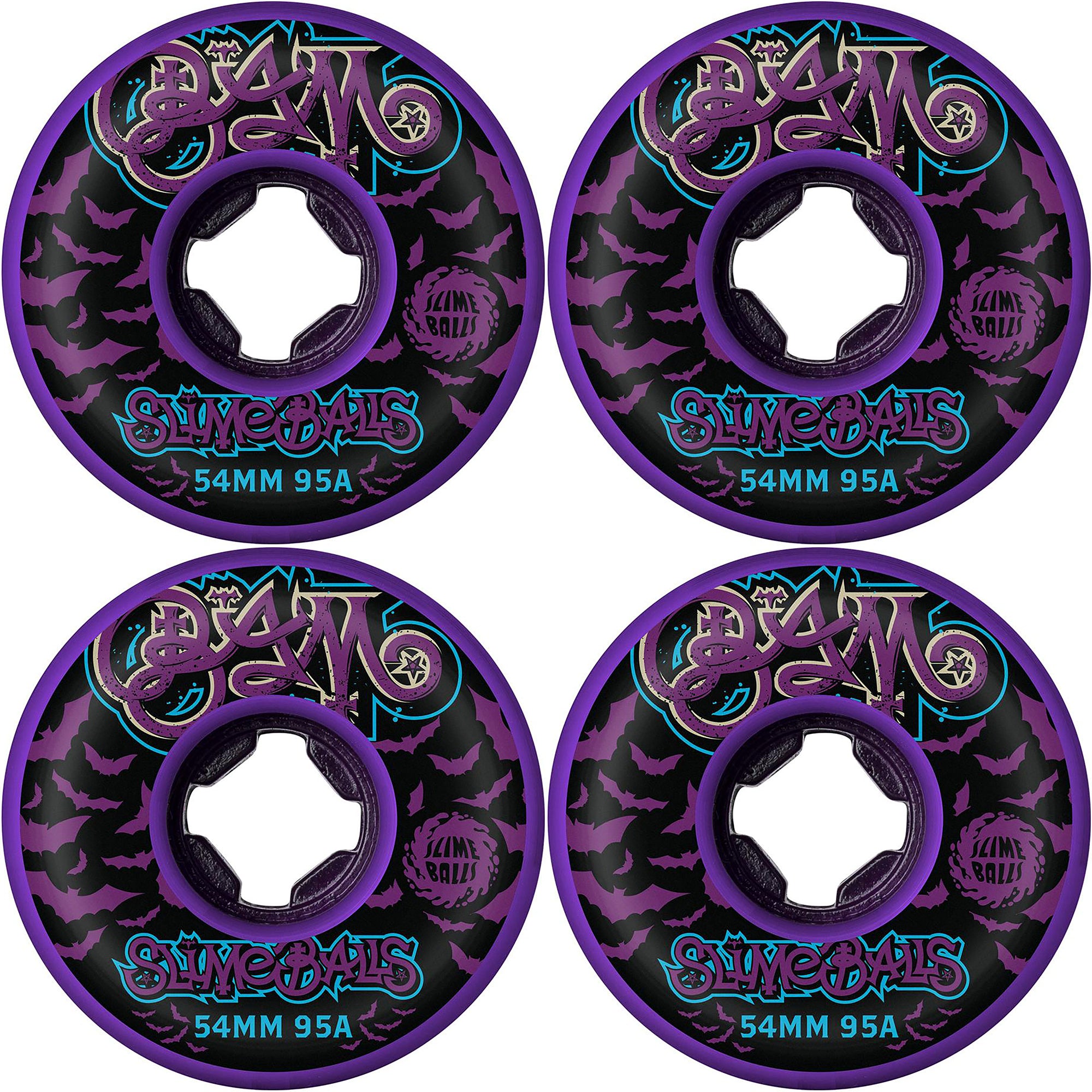 Slime Balls Bam Margera Guest Hardline 95a Skateboard Wheels 54mm