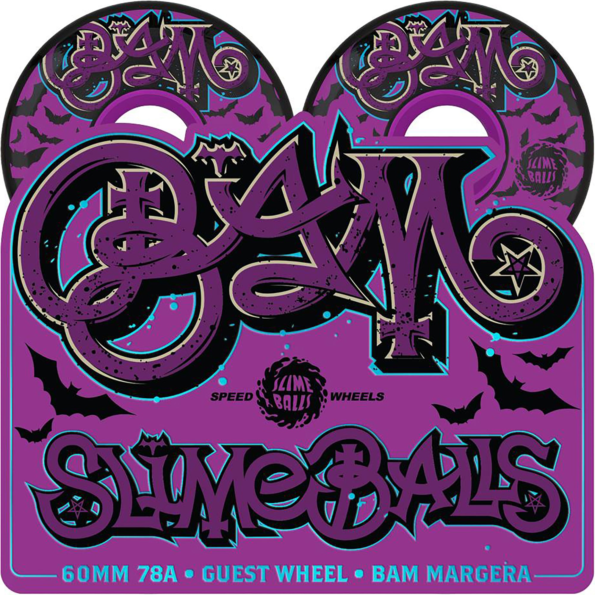Slime Balls Bam Margera Guest OG Slime 78a Skateboard Wheels 60mm