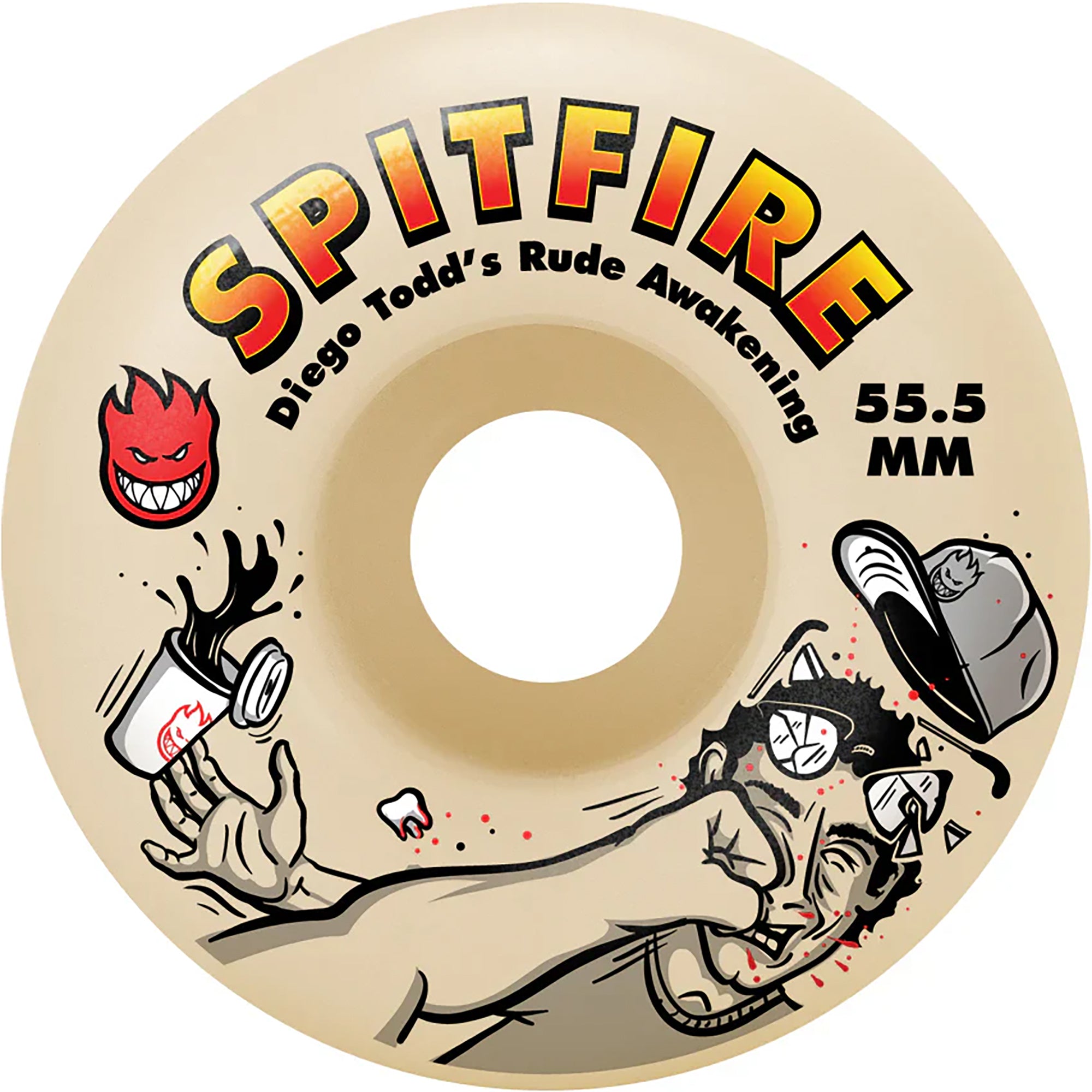 Spitfire Diego Todd Rude Awakening Pro Formula Four Classic 99du Skateboard Wheels 53.5mm