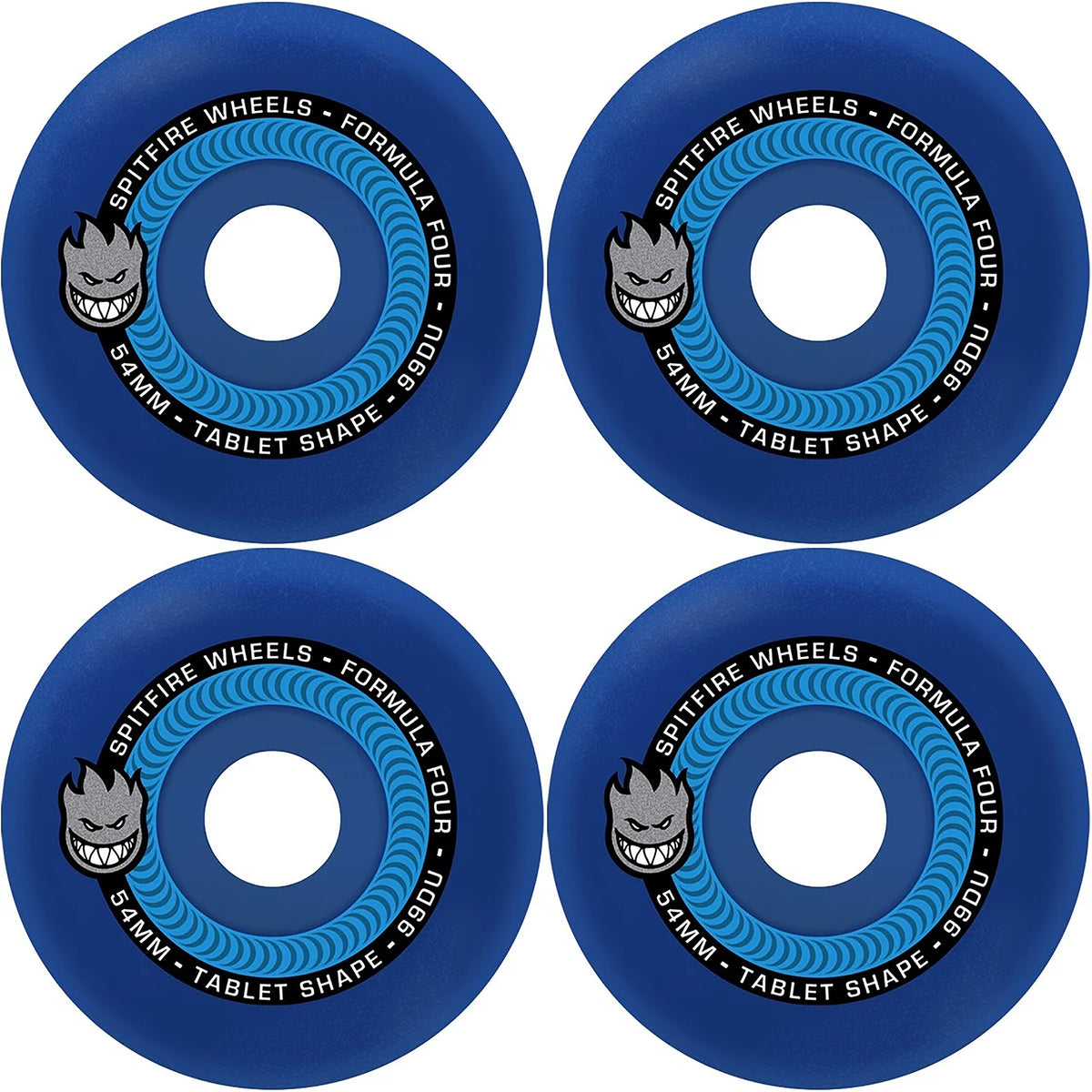 Spitfire Formula Four Tablet 99du Ice Blue Skateboard Wheels 54mm